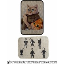 Glipet Çift Taraflı Tırmalama Paspası 90X60 Altı Kedi x Three Cat