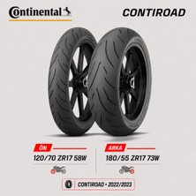 Continental Contiroad 120/70 ZR17 58W - 180/55 ZR17 73W Ön Arka Motosiklet Lastik Takımı 2022/2023