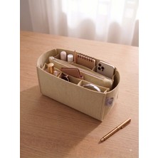 Marjinal W Club Altı Bolmelı Clutch Cantalı Organızer  Bej Renk 28 x 15 x 12 Olculudur ( Uzunluk x Yukseklık x Genıslık =