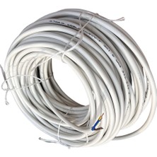 3x1,5 mm Cca Ttr Beyaz Renk Kauçuk Topraklı Seyyar Elektrik Kablosu (5 Metre)