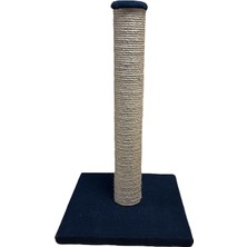 Glipet Tırmalama Tahtası Kare Taban - Jut Halat - Lacivert 45 cm