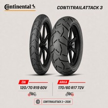 Continental Contitrailattack 3 120/70 R19 60V - 170/60 R17 72V Ön Arka Motosiklet Lastik Takımı 2026