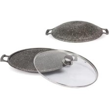 Renas Store Fms Yörem Döküm Saç Kavurma Tavası 34 cm Gri