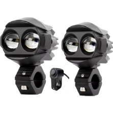 Motosiklet Sis LED Beyaz ve Sarı Işık (2 Adet Led, 1 Adet Anahtar)