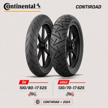 Continental Contiroad 100/80-17 52S - 130/70-17 62S Ön Arka Motosiklet Lastik Takımı 2024