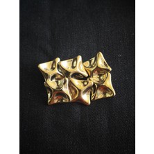 Nesgo Moda Kapitone Model Gold Metal Düğme 30 mm 48 Boy 6 Adet