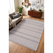 Koza Home Vivaldi Kahve Mavi Tozumaz Tozumaz Halı Kilim Salon Oturma Odası Yolluk Yatak Odası Koridor Halısı A0057A, 48 x 80