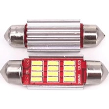 2 Adet 39MM Sofit LED Ampul 12 Ledli Plaka,iç Aydınlatma