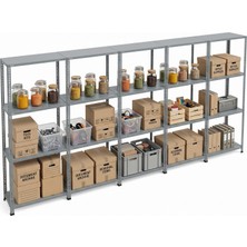 Ayyıldız Raf 59X465X150 cm Dörtlü Seri Bağlantılı 4 Katlı Modüler Çelik Raf Sistemi – Elektrostatik Fırın Boyalı Çok Amaçlı Depolama ve Ayakkabılık Rafı