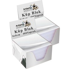 Masaüstü Küp Blok Not Kağıdı 2 Paket 8x8 cm Beyaz Küp Not Kağıdı Kare Kağıt Beyaz Boş K