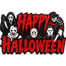 Yapı3D Happy Halloween Dekoratif Masa ve Duvar Süsü | Cadılar Bayramı Parti Dekoru |