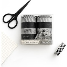 10'lu Washi Bant Seti – Dekoratif, Renkli ve Desenli Bantlar / Hobi, Bullet Journal, Scrapbook Kul