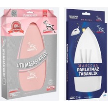 Eym Gazella Ütü Altlığı + Ütü Masası Kılıfı Bezi 50 x 135 cm Pudra Set