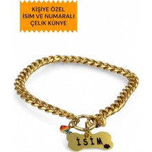 Caramelos Isimli Köpek Tasması- Köpek Zincir - Paslanmaz Çelik Köpek Kolyesi - Köpek Kolye -