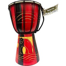 Barc Ahşap Djembe Otantik Çalgı, 30 Cm, Mahoni Ağacı, Keçi Derisi, Darbuka Davul