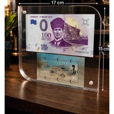 Gündüz Ticaret 0 Euro 19 Mayıs Samsun'a Çıkış Temalı Hatıra Para ve Pul - Mıknatıslı Şeffaf Pleksi Standında Görseldeki Ürün Gönderilecektir/ 7
