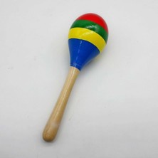 Marakas -Gökkuşağı Renkli 1 Adet 20CM