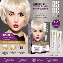 Trendhane Asse New Adventure 12.01 Ekstra Küllü Platin Sarı Saç Boyası – Kalıcı Krem Saç Boyası, Oksidan Krem ve 3’lü Bakım Içeren Boya Kiti