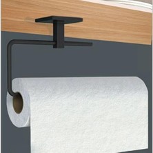 Sidelya Aksesuar Yapışkanlı Kağıt Havlu Askısı, Metal, Modern Tasarım,solo Peçetelik Havluluk, Duvar Veya Dolap Altı Montaj,delmeden Vidalamadan Kolay ve Pratik Montaj