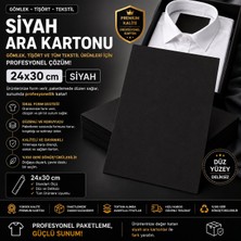 Orbak Kağıt ### Premium Siyah Gömlek Ara Kartonu 24x30 cm 1000'li | Kazak, Tişört ve Tekstil Ürünleri İçin
