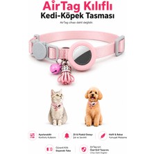 Conocer Airtag Uyumlu Kedi Köpek Tasması Ayarlanabilir Etnik Bohem Desenli Boyun Tasması Zilli ve Püsküllü
