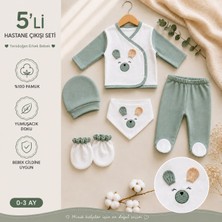WinterSun Baby 5’li Yenidoğan Hastane Çıkışı Seti 0-3 Ay | Erkek Bebek Zıbın Takımı | %100 Pamuklu Yumuşak Dokulu Bebek Seti