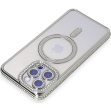 Morado Se siente Perfecto Apple Iphone 15 Pro Max Kılıf Joke Simli Magneticsafe Kılıf - Gümüş