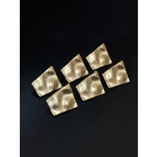 Nesgo Moda Gold Altın Asimetrik Buruşuk Tasarım Düğme 44 Boy Metal Düğme Kaban Trençkot Ceket Düğmesi-6lı Paket