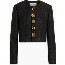 Nesgo Moda Gold Renk Farklı Tasarım Şık Blazer ve Hırka Düğmesi Takımı Orta Boy 5 Adet
