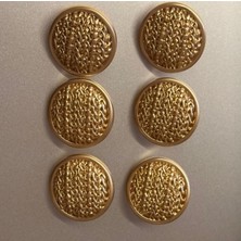 Nesgo Moda Mat Gold Kaplama 2,5 cm Capinda Italyan Orgu Model Metal Dugme (7ADET)