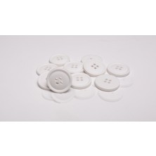 Nesgo Moda Polyester Düğme Beyaz Kazak Düğmesi 23MM 15 Adet