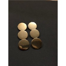 Nesgo Moda Gold Altın Büyük Pulmetal Para Model Düğme Büyük Boy Metal Düğme Trençkot ve Kaban Düğmesi-6lı Paket