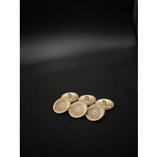 Nesgo Moda Z.a.r.a 6 Adet Antik Altın Kabartma Armalı Metal Ceket Düğmesi 23MM