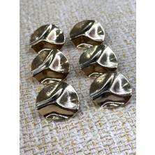 Nesgo Moda Özel Tasarım 6lı Gold Üzeri Kabartma Detay Büyük Düğme Seti(2.8cm)