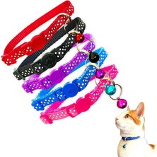 Glipet Puantiyeli Kedi Boyun Tasması 1X19 cm Pembe