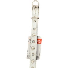 Glipet Beyaz Incili Destekli Boyun Tasması 2X40 cm
