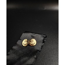 Nesgo Moda Altın Sarısı Gömme Çıpa Desenli Metal Ceket Düğmesi 16.5 mm 26 Boy