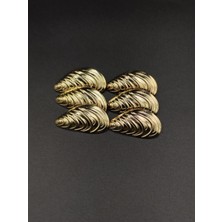 Nesgo Moda Metal Düğme Midye Kabuğu Küçük Boy Free Sarı 6 Adet