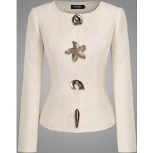 Nesgo Moda Kalkan/yıldız/hilal/mızrak 4 Lü Metal Gold Düğme Seti Extra Büyük Kaban/ceket/hırkaya Uygun