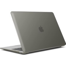 Renas Store Apple Macbook Air 13.3inç A1932 A2179 2020 ile Uyumlu Kılıf Mat Ön Arka Kapak Gri