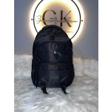 Gk Luxury & Fashion Oskar Sırt Çantası 40X30X20 cm Çok Bölmeli Geniş Hacimli Günlük Okul Çantası