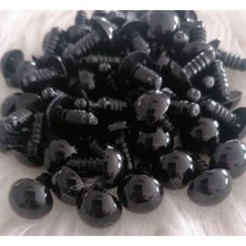 Nesgo Moda Amigurumi Vidalı Güvenli Ithal Göz Siyah 14MM - 10 Çift