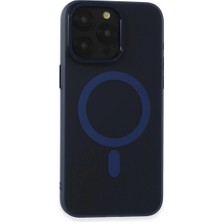 The Gencoo Iphone 15 Pro Max Kılıf Lodos Magneticsafe Mat Kapak - Mavi