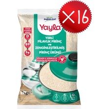 Yayla Yerli Pilavlık Pirinç ve Zenginleştirilmiş Pirinç Ürünü (D+B9+Fe) 1 kg X16