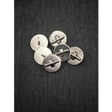 Nesgo Moda Gümüş Oksit Kaplama Endüstriyel Tasarım Metal Düğme Seti 23MM 36 Boy