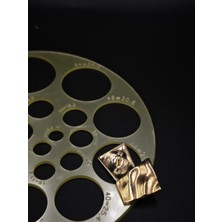 Nesgo Moda Z.a.r.a Model Dalgalı Asımetrık 6 Buyuk Gold Renk 28 mm 44 Boy