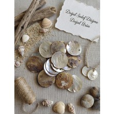Nesgo Moda 25 mm Yandan Delikli Doğal Düğme 40 Boy 10 Adet