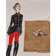Nesgo Moda Doğal Midye Kabuğu Hakiki Füme 11.5mm 18 Boy Parlak/ss8