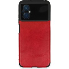 The Gencoo Xiaomi Poco M5 Kılıf Loop Deri Silikon - Kırmızı