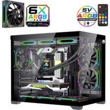 Next Gaming Orion Cube XL 6x Argb Fan Kumanda ve Kontrolcü M-Atx Boş Bilgisayar Kasası Siyah